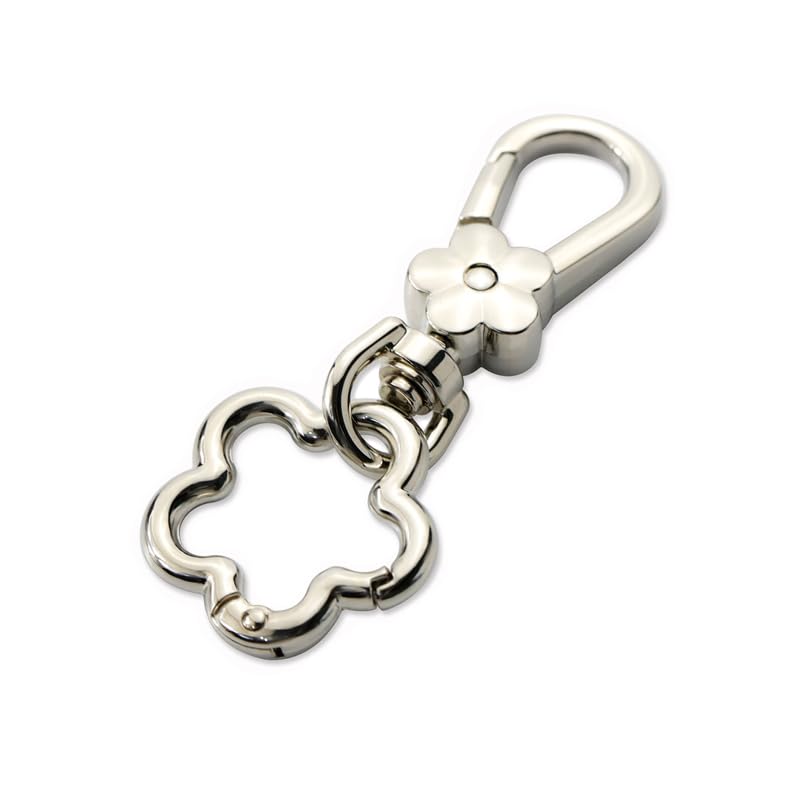 2PCS Flower Keychain Cute Handbag Key Chain Personalized Key ring Golden for Women Car Present、purse、Lanyard Braiding
