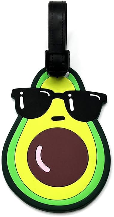 Cute Silicone Luggage Tag Funny Fruit Travel Bag Tags (Avocado)