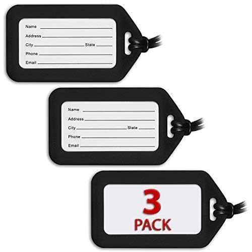 Luggage Tags for Suitcases - Assorted, 6 PK - TSA Approved Travel Tags