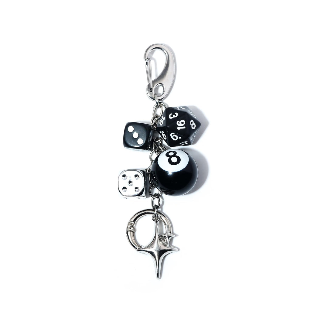 8 Ball Dice Charm Keychain,Cute Bag Purse Handbag Backpack Accessories