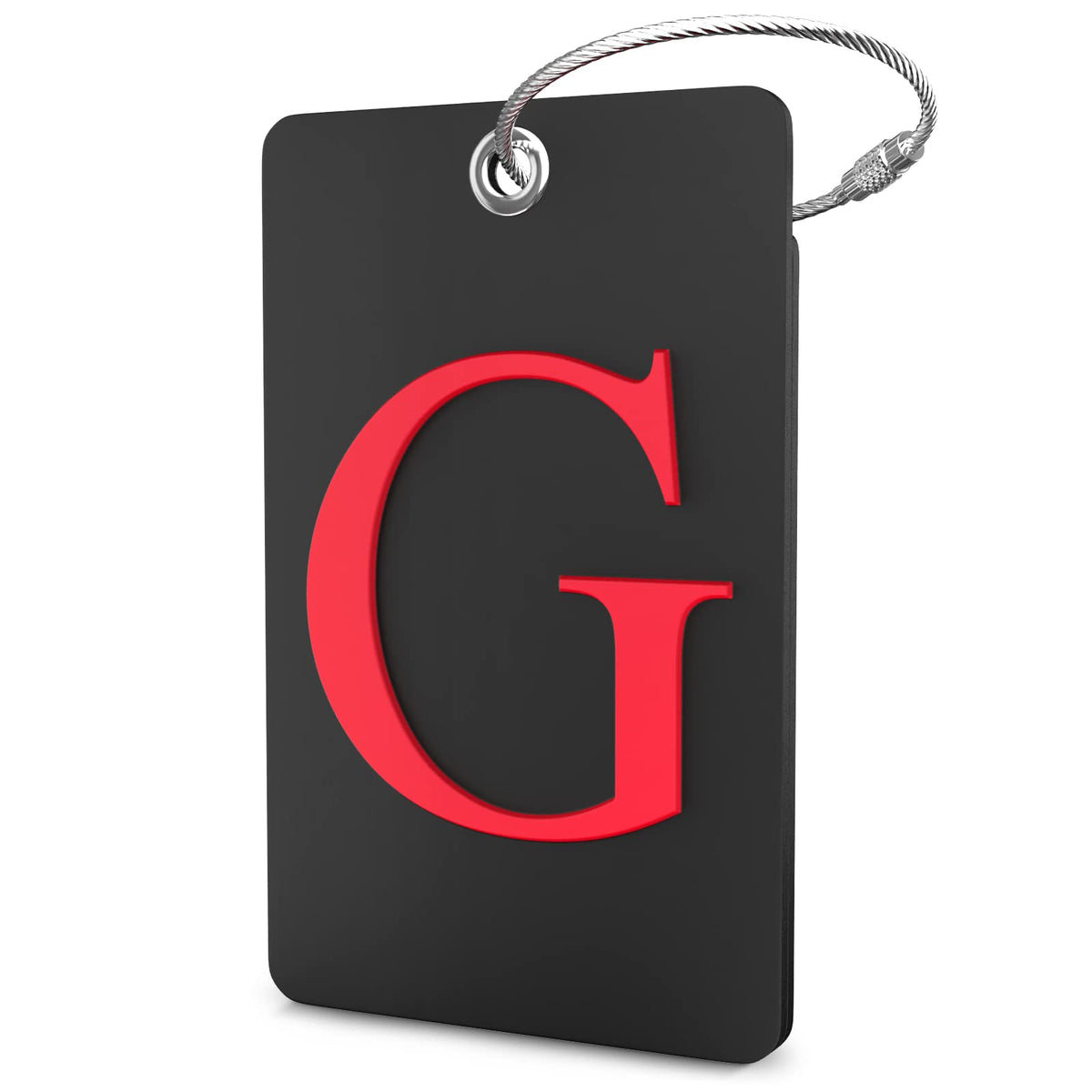 Shacke Luggage Tag for Suitcases – Initial Letter H, Bendable (Green)