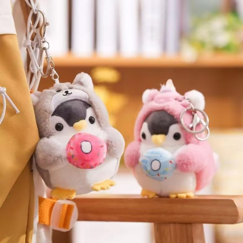 Cute Penguin Plush Keychain Kawaii Backpack Pendant Gift for Girls Women