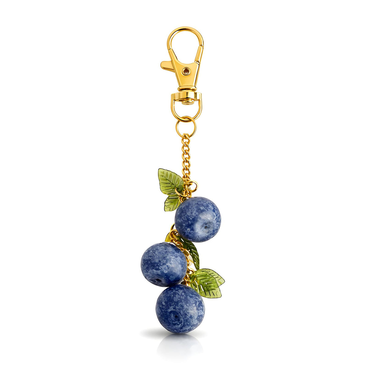 Angyape Blueberry Keychain Fruit Bag Charms for Handbags Tote Bags Purse Charms Cute Fruit Accessories Gift for Women
