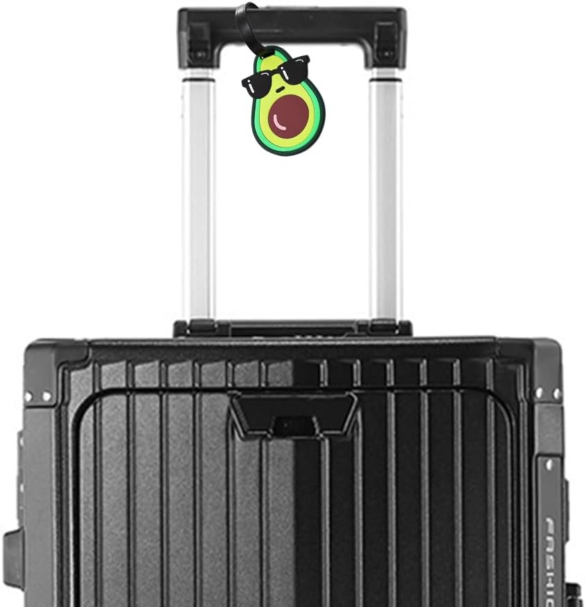 Cute Silicone Luggage Tag Funny Fruit Travel Bag Tags (Avocado)