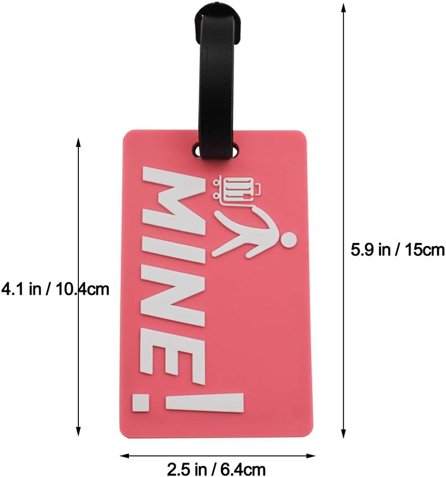 Mziart Funny Luggage Tags Set of 6 Colorful Unique Travel Baggage Bag Tags Suitcase Identify Labels for Women Men