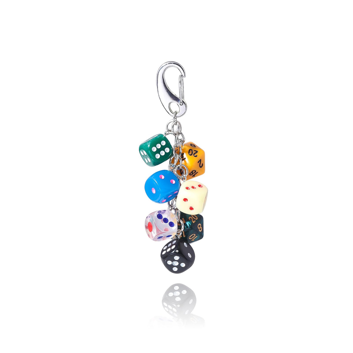 8 Ball Dice Charm Keychain,Cute Bag Purse Handbag Backpack Accessories