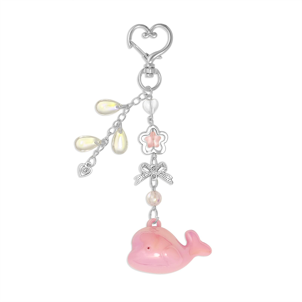 cioatu Cute Keychain Aesthetic Y2K Keychain Accessories Heart Butterfly Strawberry Bear Key Chain for Keys Bags Women Gifts