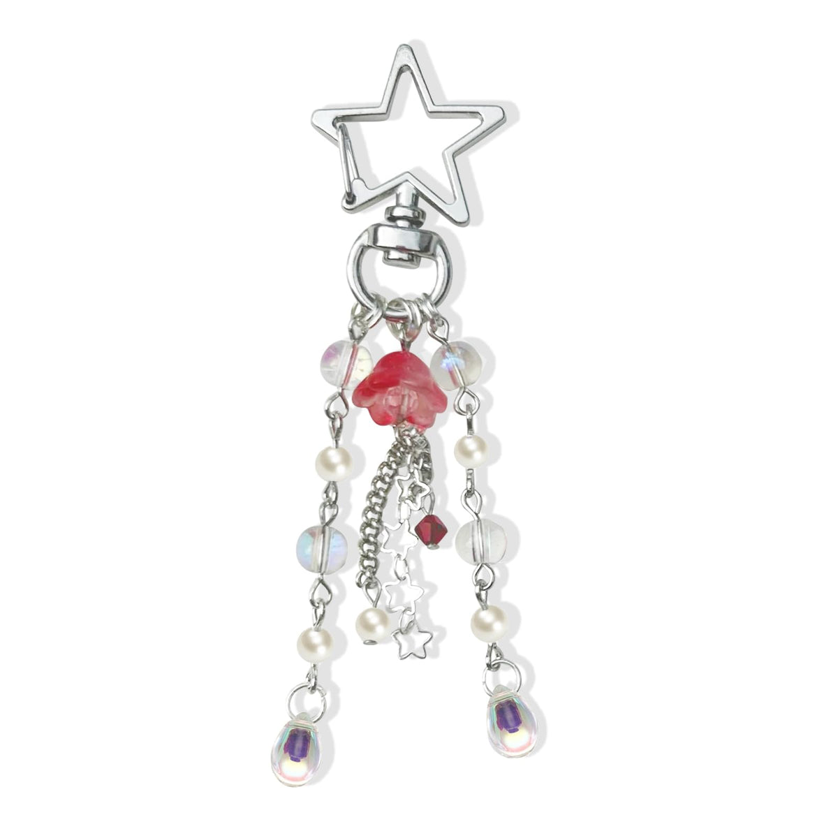 Cute Jellyfish Keychain,Y2K Star Bag Charms Blue Purse Car Accessories