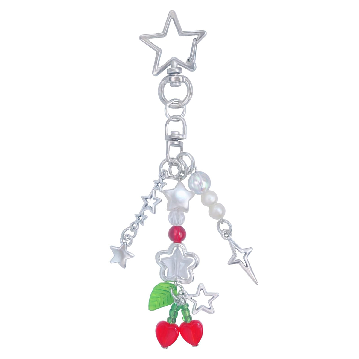 cioatu Cute Keychain Aesthetic Y2K Keychain Accessories Heart Butterfly Strawberry Bear Key Chain for Keys Bags Women Gifts