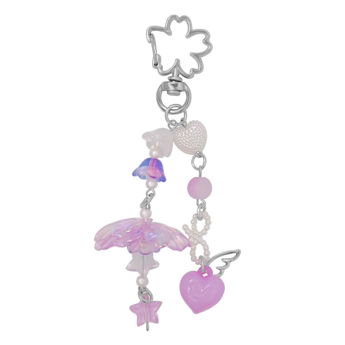 AGEN KGEN Aesthetic Y2K keychains Cute Butterfly Star Strawberry Bear Guitar Keychains Charms for Women Bag Purse Gifts