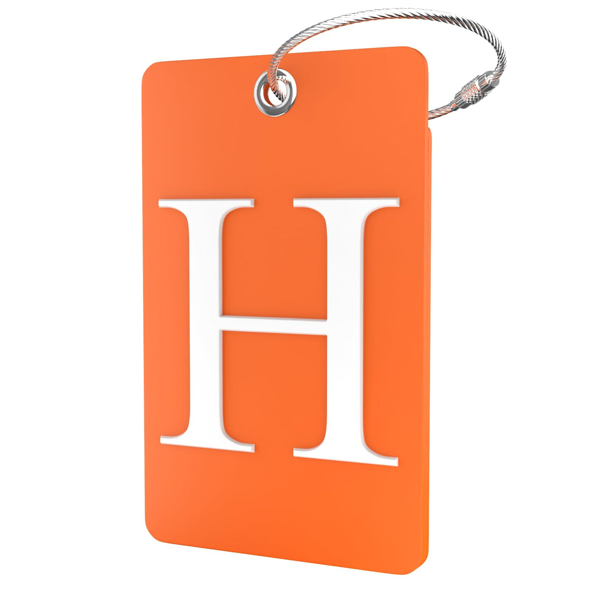 Shacke Luggage Tag for Suitcases – Initial Letter H, Bendable (Green)
