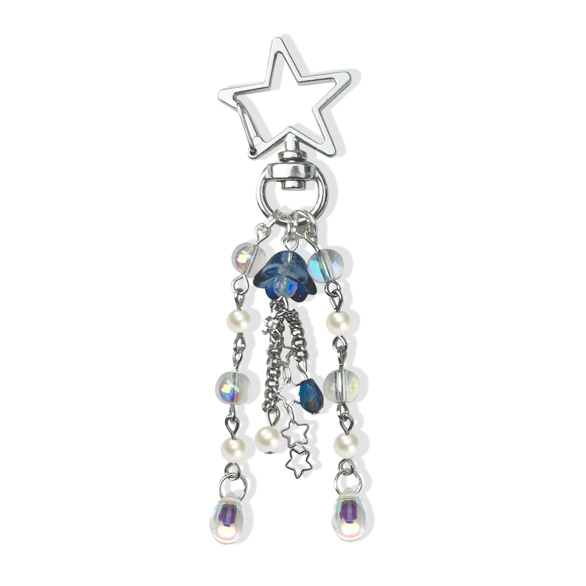 Cute Jellyfish Keychain,Y2K Star Bag Charms Blue Purse Car Accessories