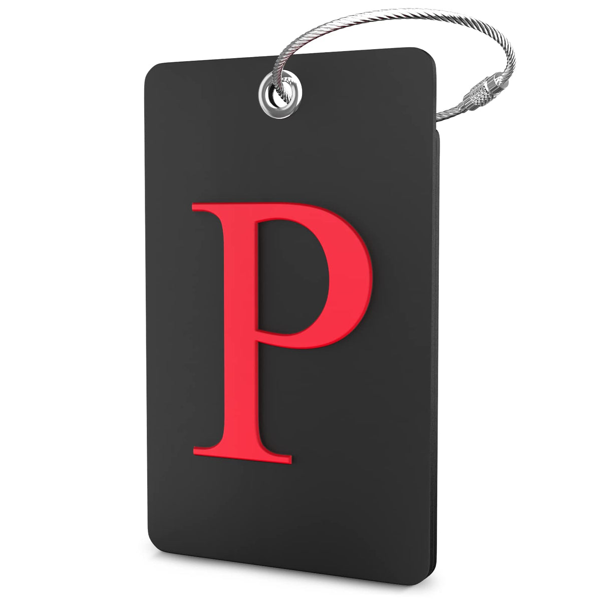 Shacke Luggage Tag for Suitcases – Initial Letter H, Bendable (Green)