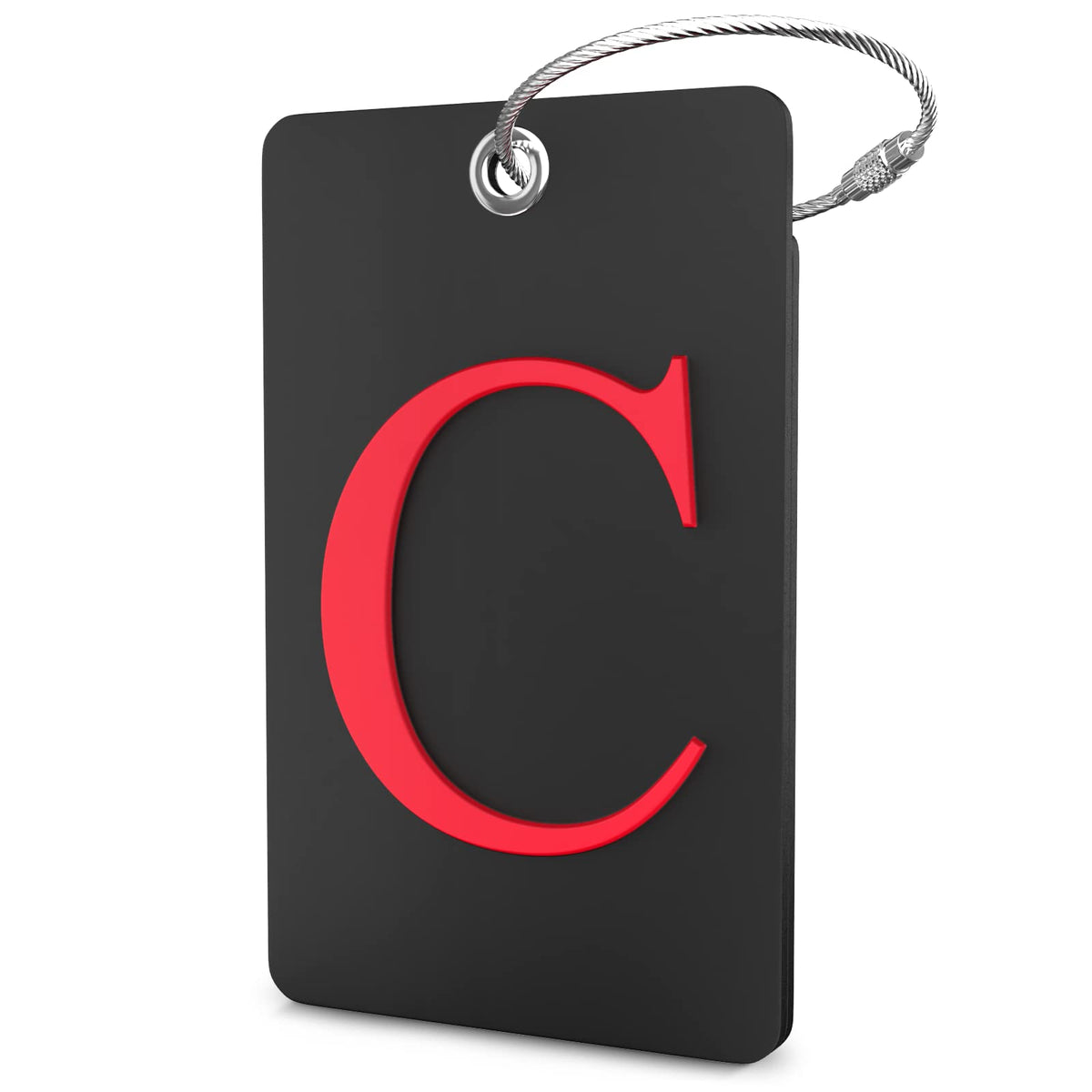 Shacke Luggage Tag for Suitcases – Initial Letter H, Bendable (Green)