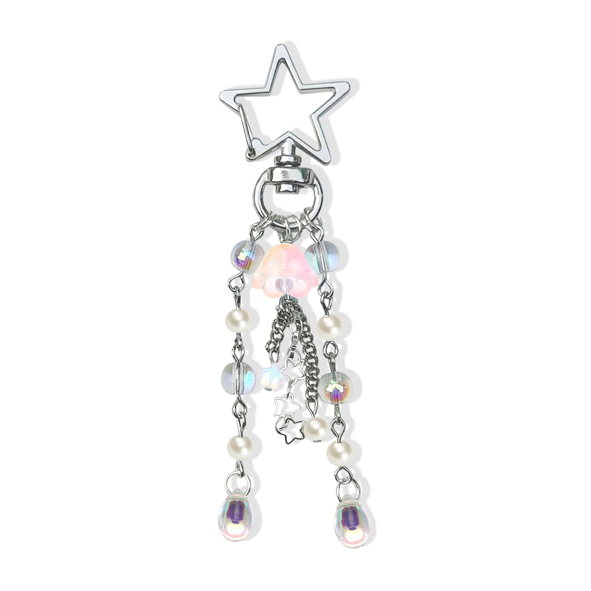 Cute Jellyfish Keychain,Y2K Star Bag Charms Blue Purse Car Accessories