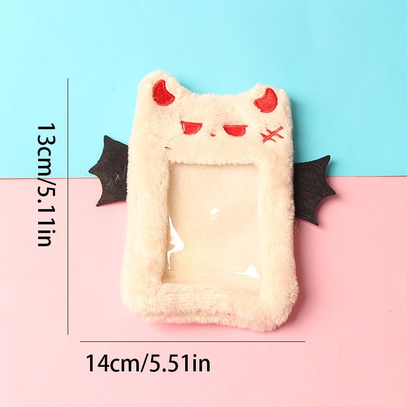 3PC 2D Kpop Plush Card Holder – Tri-Color Polyester Fiber Multi-Color Card Storage Accessory