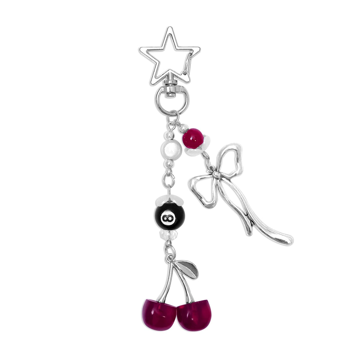 cioatu Cute Keychain Aesthetic Y2K Keychain Accessories Heart Butterfly Strawberry Bear Key Chain for Keys Bags Women Gifts