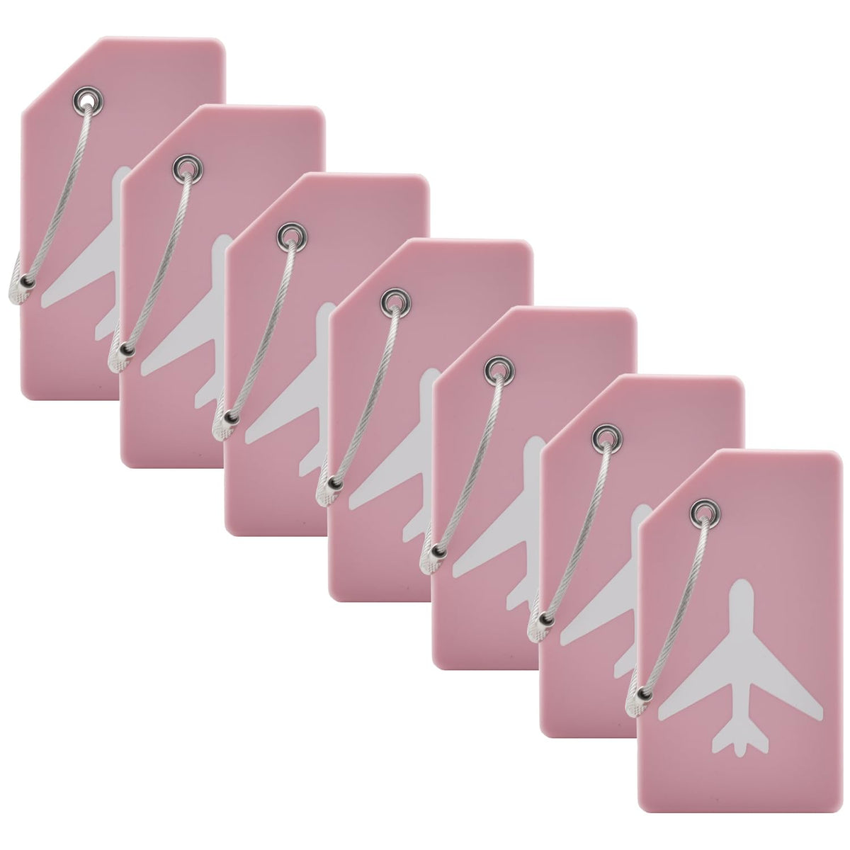 7 Pack Silicone Luggage Tag for Suitcases with Stainless Loop, TSA Approved, Privacy Protection Travel Essentials Bag Tags(Colorful)