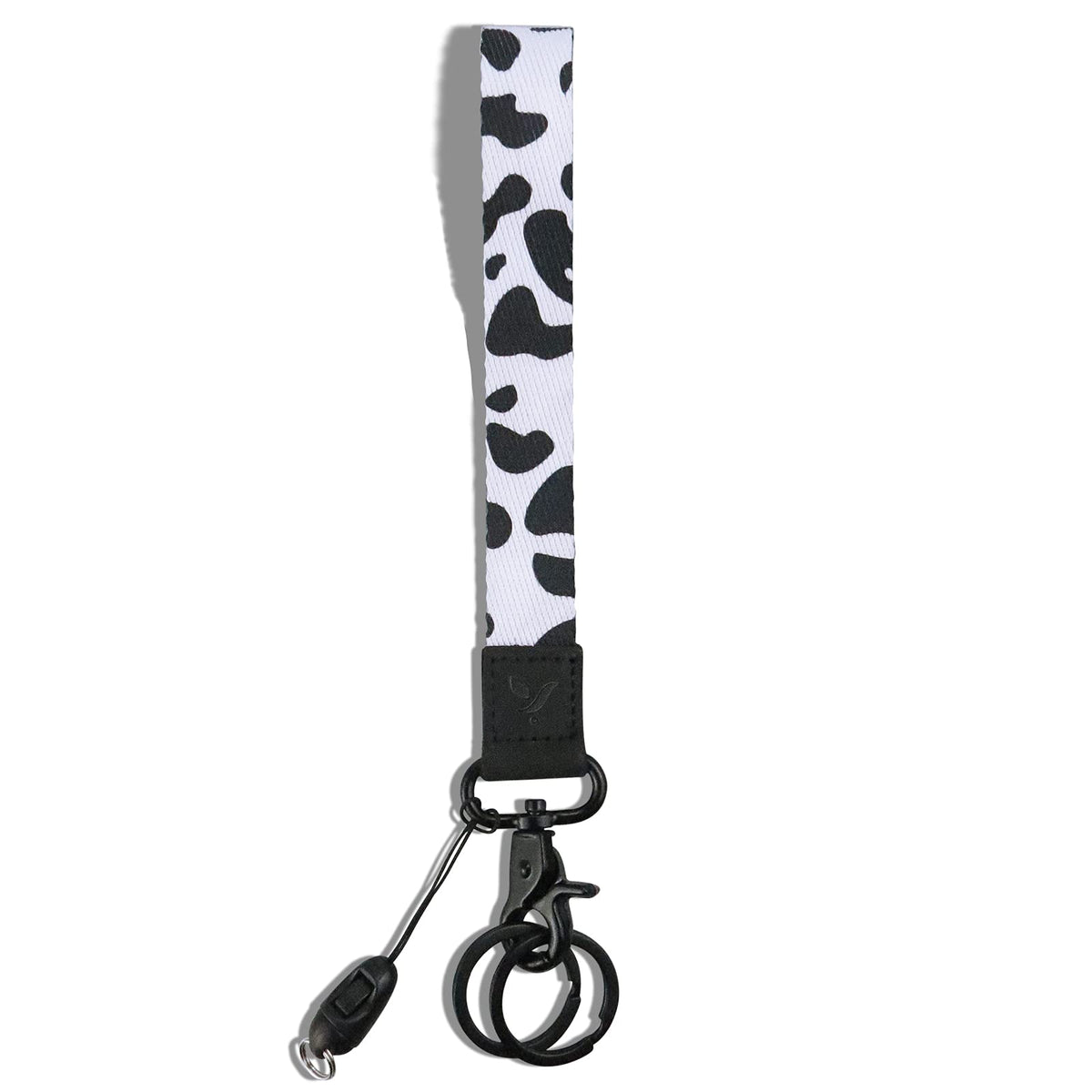 Yiflin Cute Wrist Lanyard for Keys, Keychain, Wallet, Id Holder, Cell Phone, Wristlet Lanyard Key Chain Holder（Black Leopard）