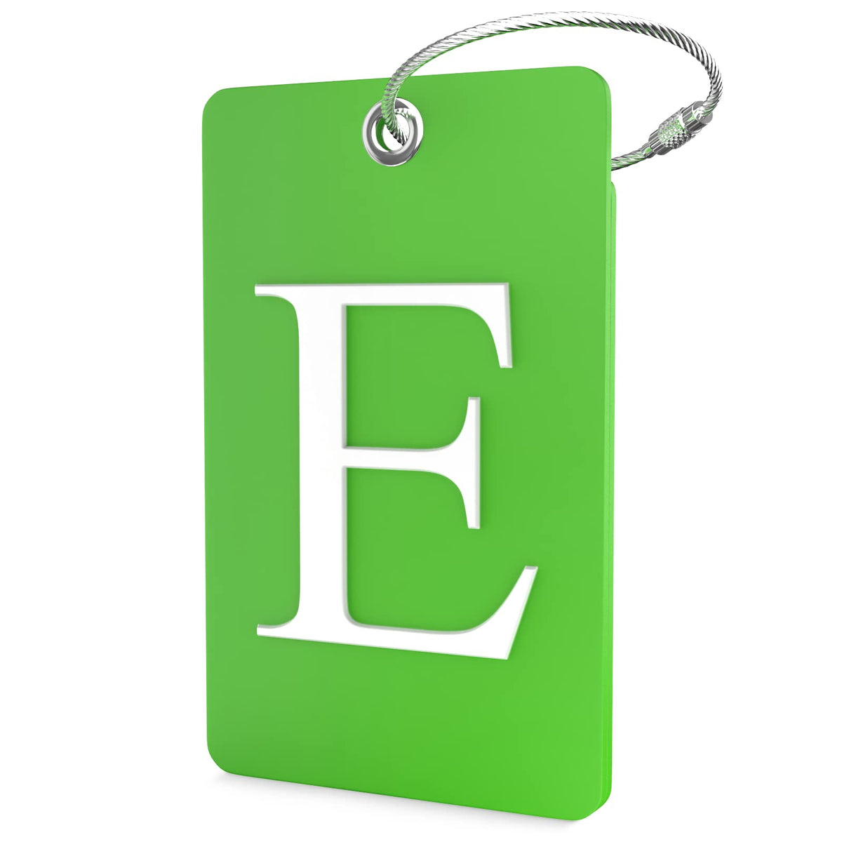 Shacke Luggage Tag for Suitcases – Initial Letter H, Bendable (Green)