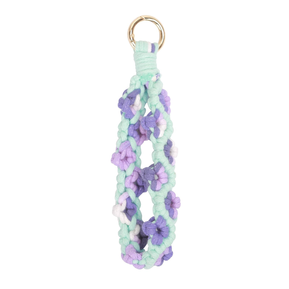 elephtree Boho Macrame Keychain Wristlet Keychain Weave Exquisite Keyring Holder Bracelet Handmade Wrist Lanyard for Women