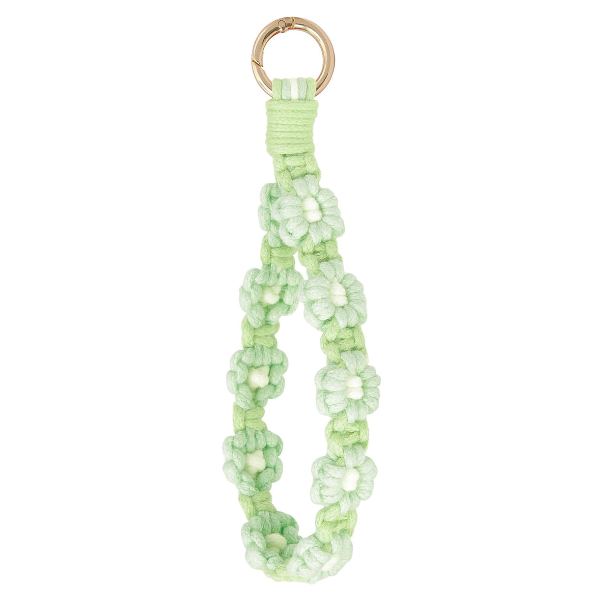 elephtree Boho Macrame Keychain Wristlet Keychain Weave Exquisite Keyring Holder Bracelet Handmade Wrist Lanyard for Women