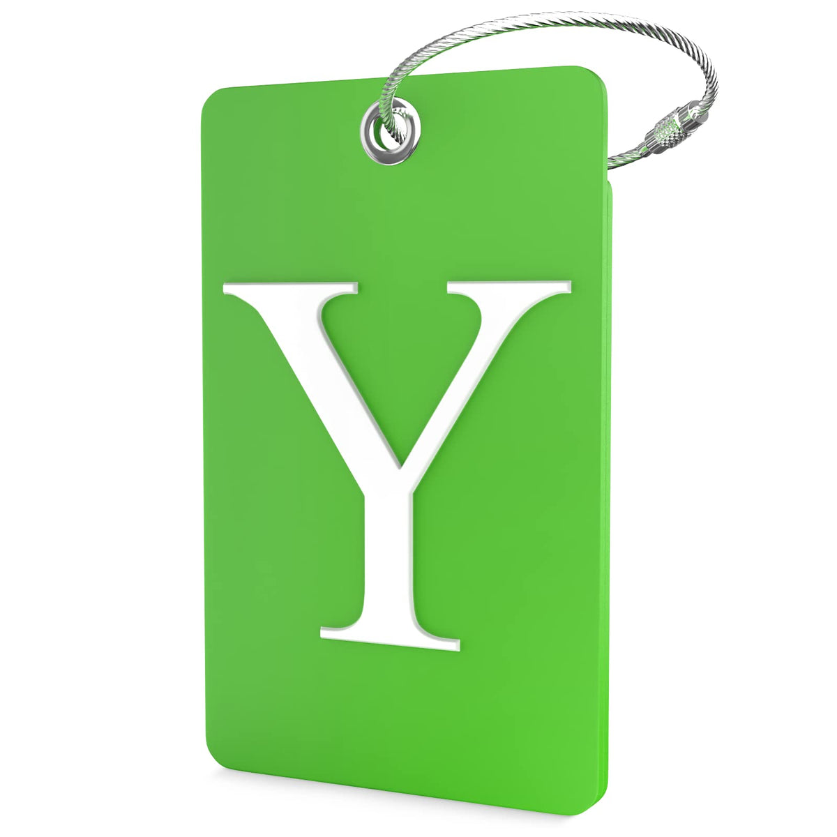 Shacke Luggage Tag for Suitcases – Initial Letter H, Bendable (Green)