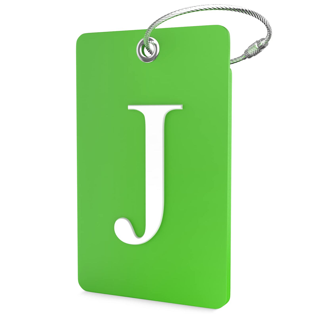 Shacke Luggage Tag for Suitcases – Initial Letter H, Bendable (Green)