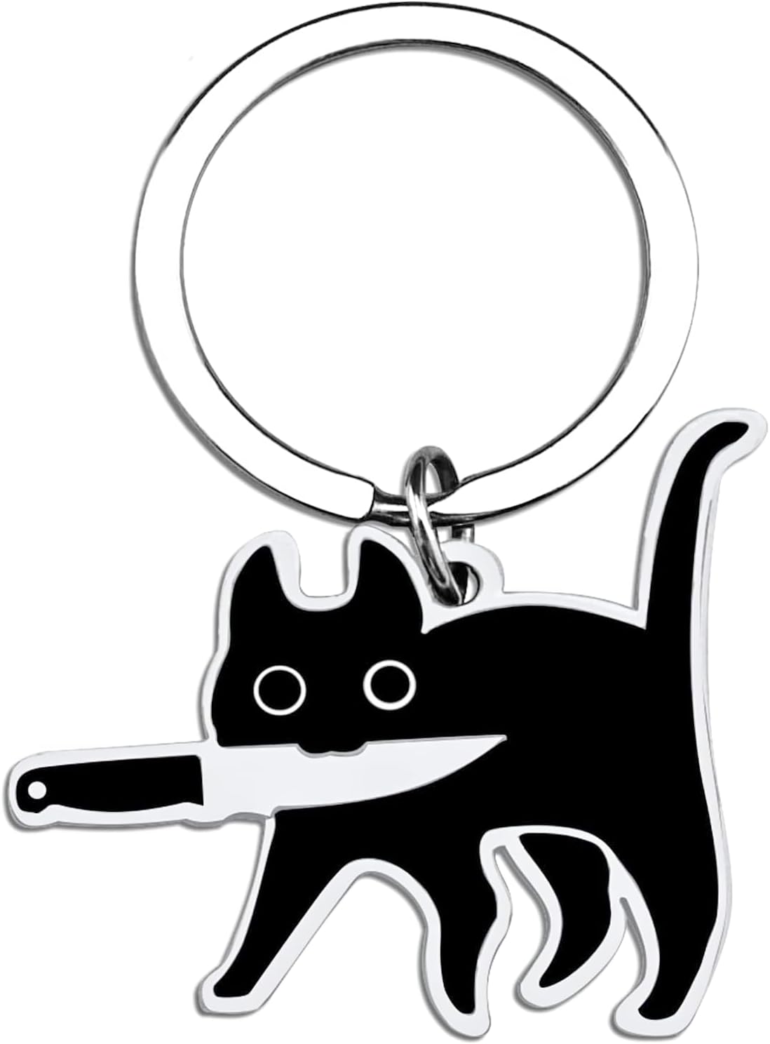 Cute Cat Keychain Halloween Christmas Stocking Stuffers for Women Adults Teens Boys Girls Cat Lover Gift Ideas