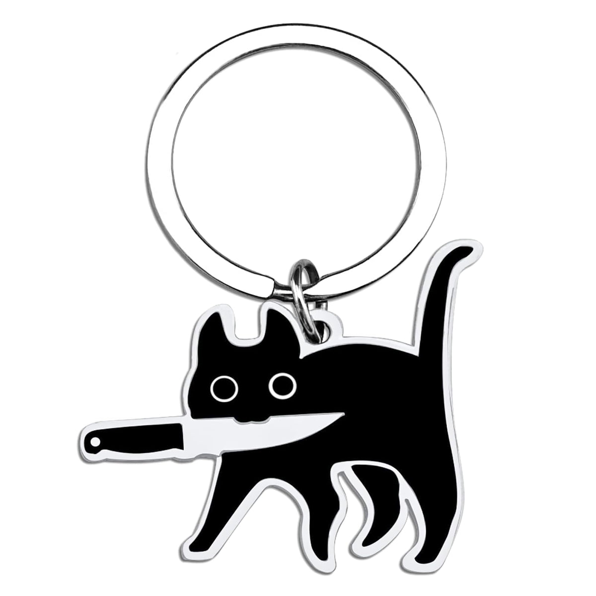 Cute Cat Keychain Halloween Christmas Stocking Stuffers for Women Adults Teens Boys Girls Cat Lover Gift Ideas