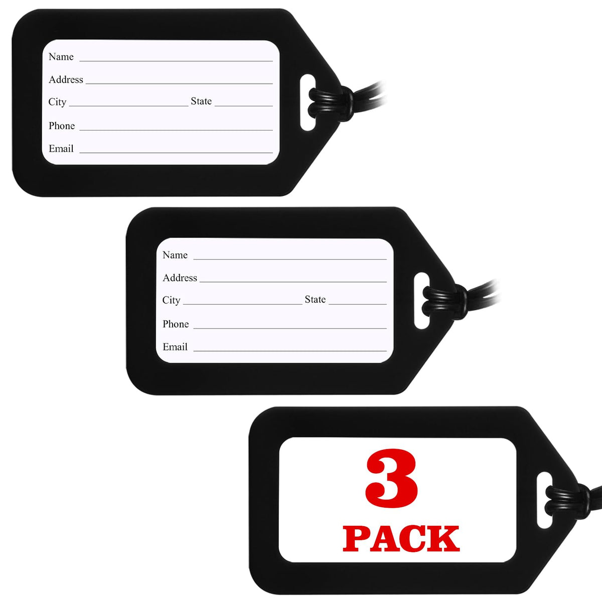 Sodsay 10 Pack Luggage Tag Bright Luggage Tags for Suitcases Bag Tags Name Tags for Kids Travel Accessories Must Haves by Sodsay (Colorful)