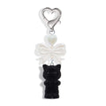 Agromusk Cute Kitty Keychain, Fuzzy Cat Decor Gifts, Y2K Heart Bow Pendent Women Girls Kawaii Cat Bag Charm