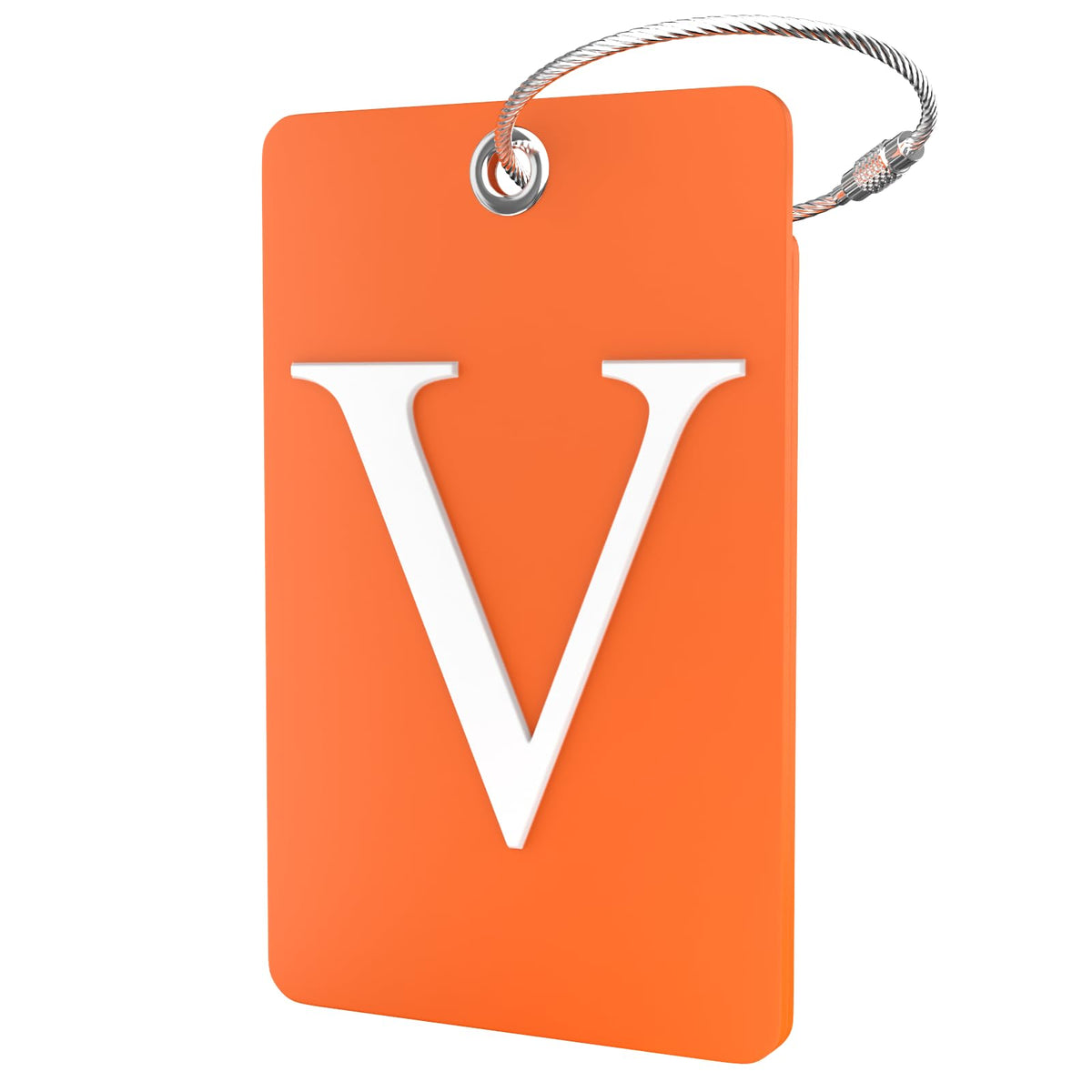 Shacke Luggage Tag for Suitcases – Initial Letter H, Bendable (Green)