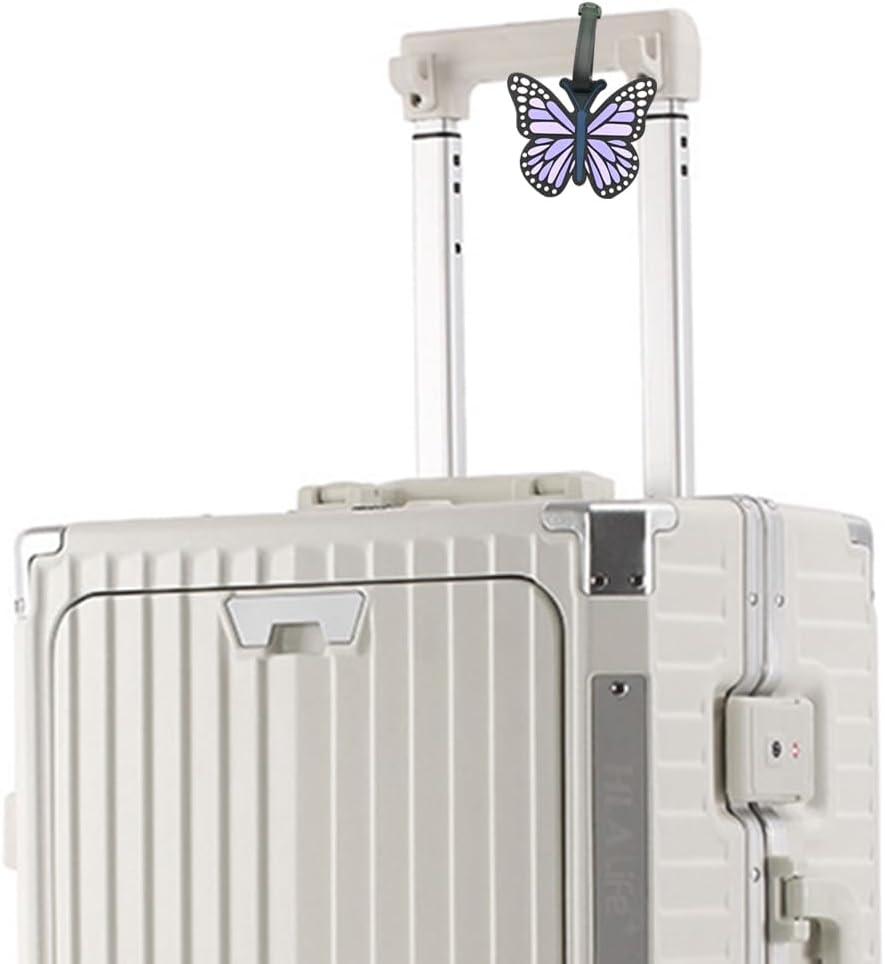 Funny Silicone Luggage Tags Cute Butterfly Travel Bag Identifiers (Purple)