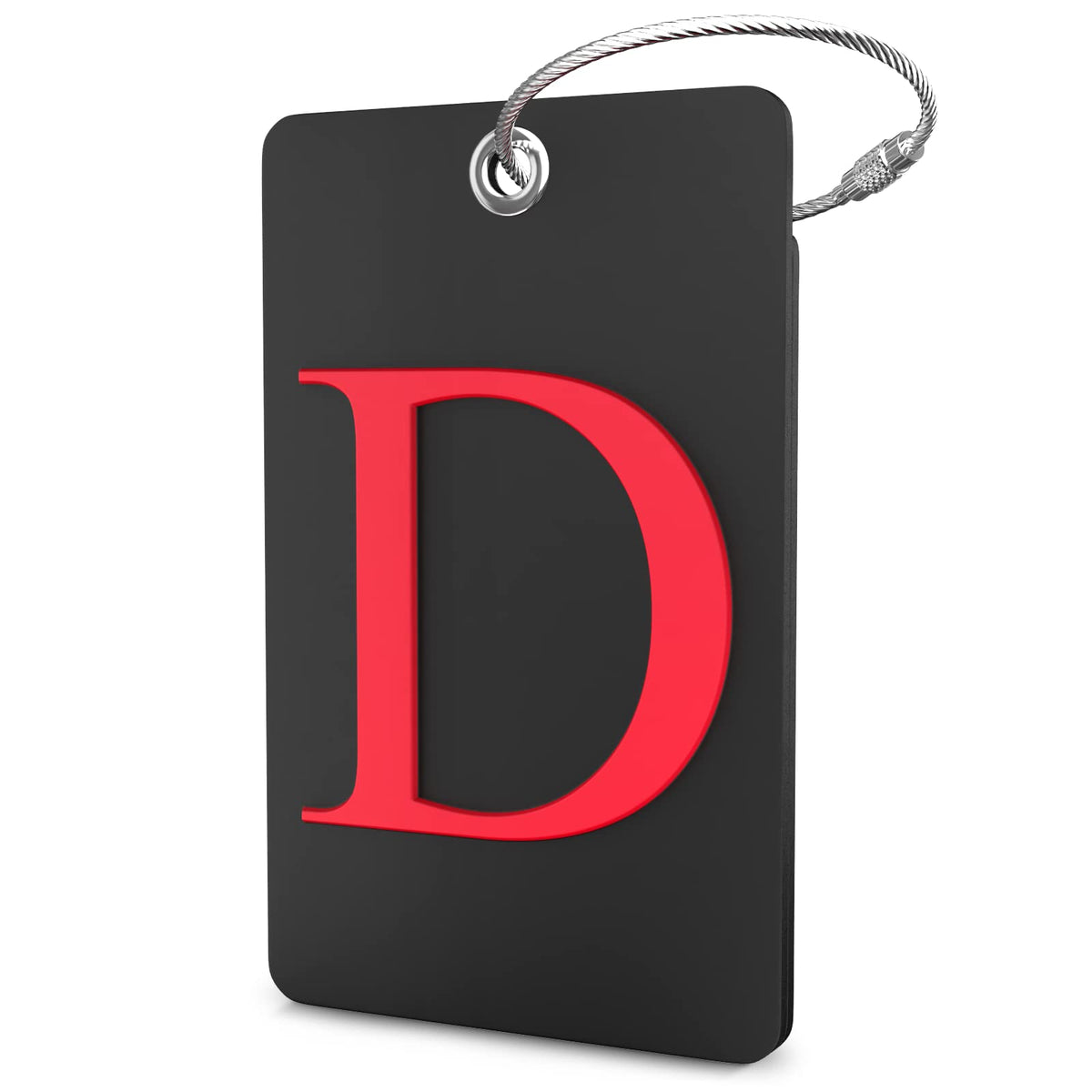 Shacke Luggage Tag for Suitcases – Initial Letter H, Bendable (Green)