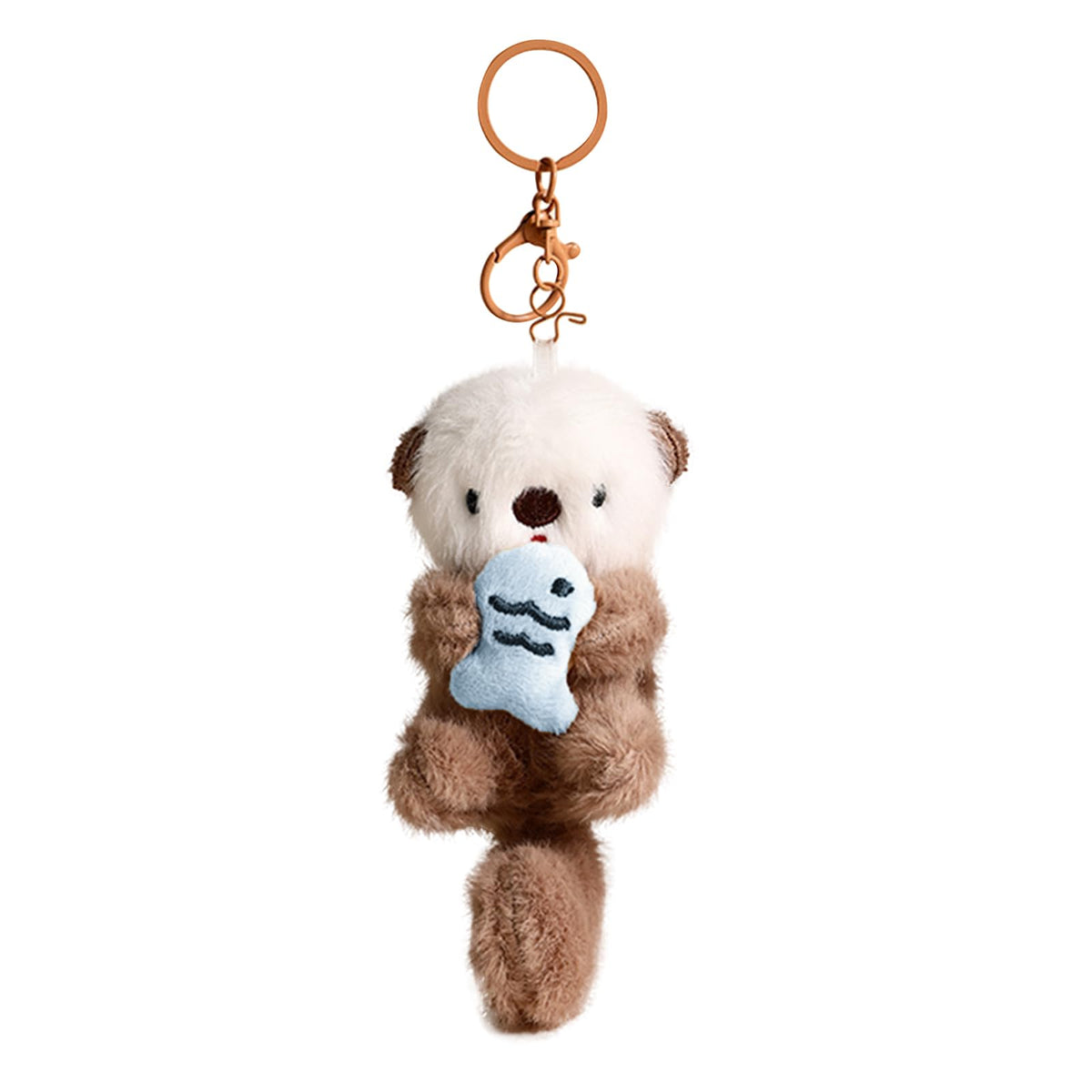 Plush Keychain Otter Charm for Women Teens & Animal Lovers | for Handbags Purses Backpacks & Car Keys | Birthday Gift