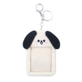 JUMISEE Cute Plush Kpop Photocard Holder with Keychain, Cartoon Bear Photo Sleeve ID Bank Credit Card Holder Protector