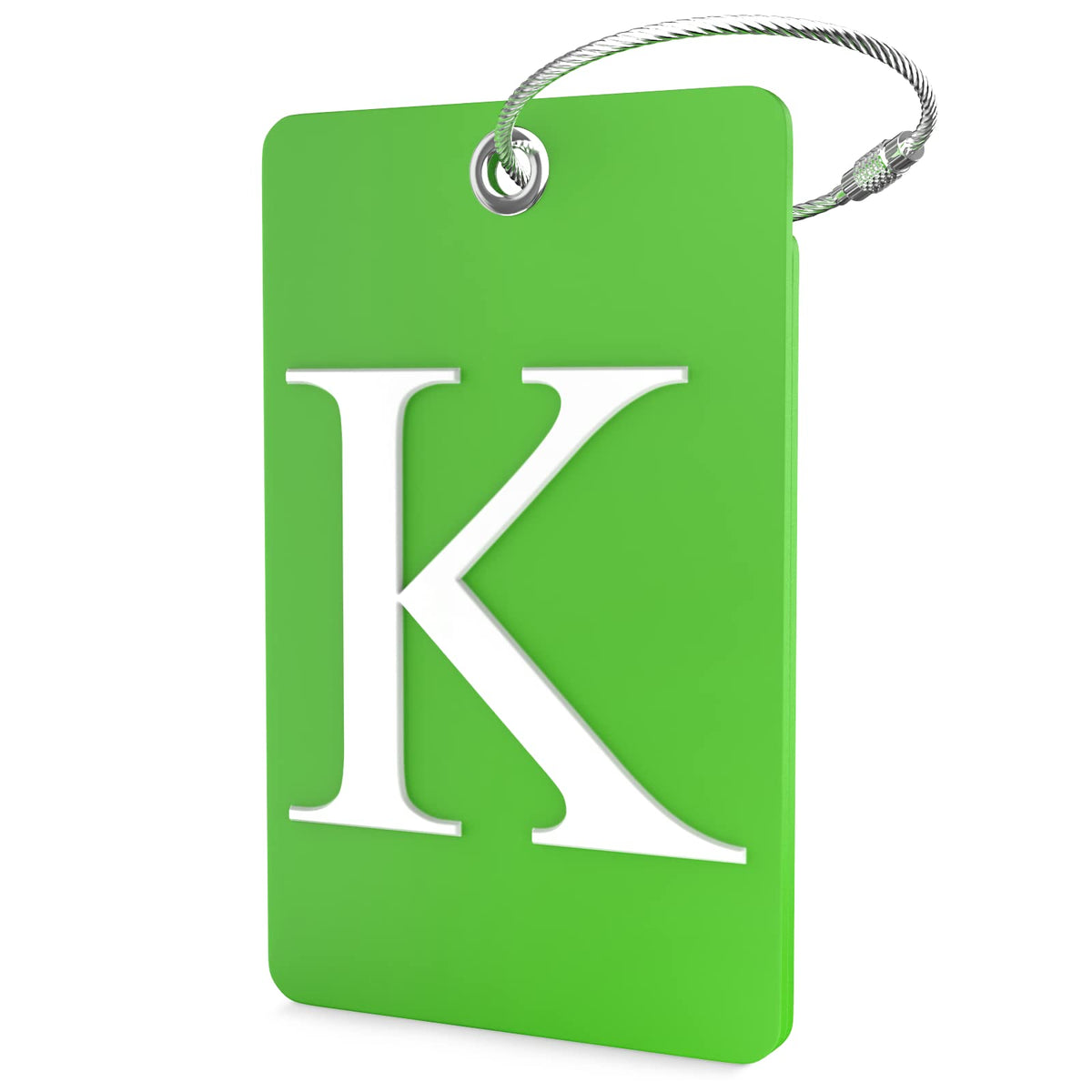 Shacke Luggage Tag for Suitcases – Initial Letter H, Bendable (Green)