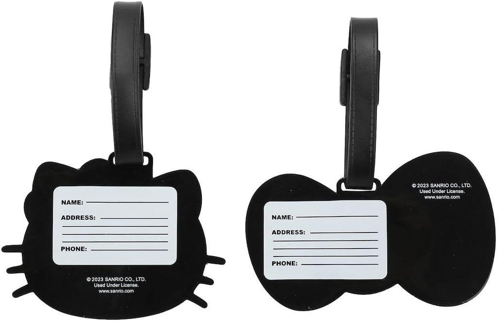 Hello Kitty 2pc Youth Luggage Tag Set - Molded Rubber with Printed ID Card