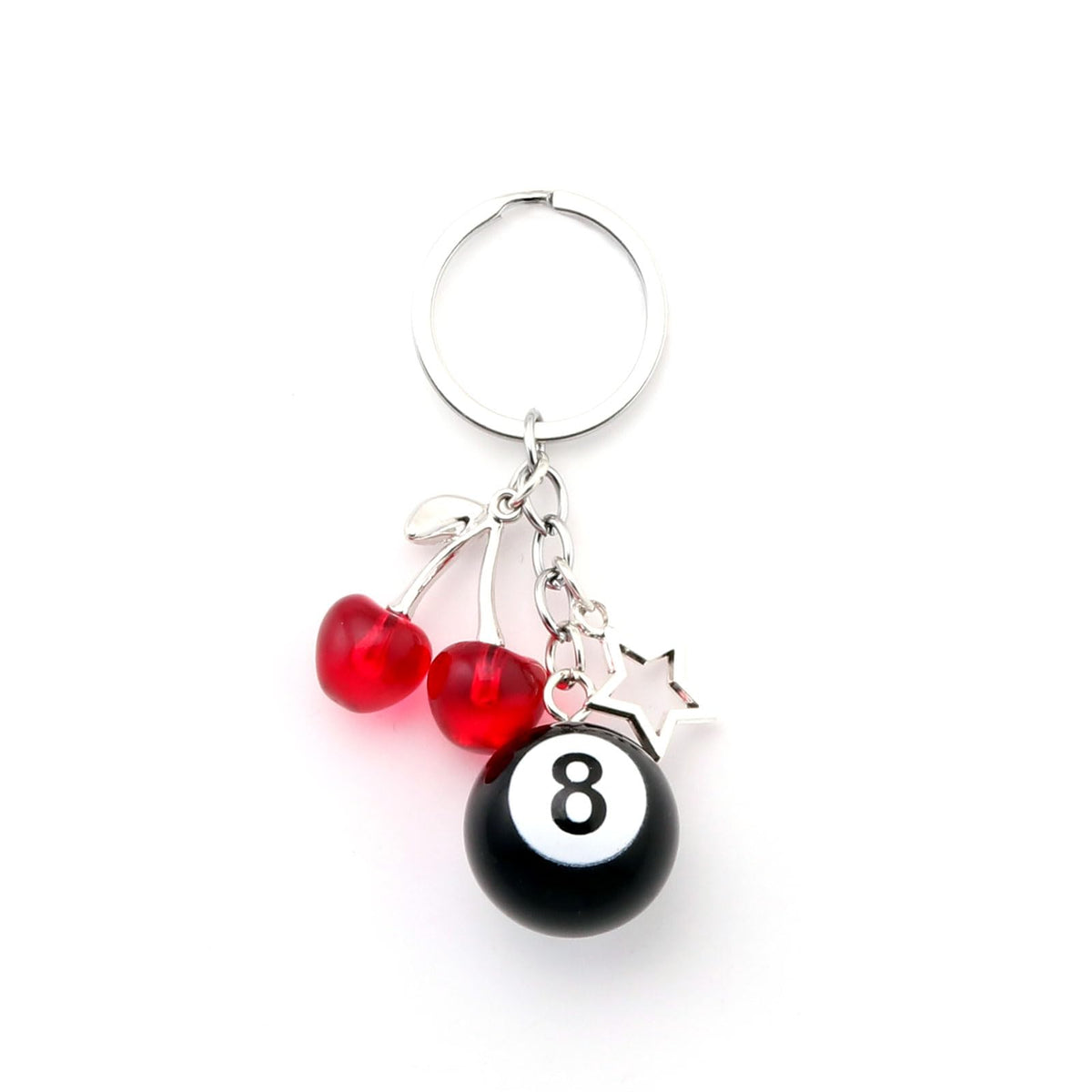8 Ball Dice Charm Keychain,Cute Bag Purse Handbag Backpack Accessories