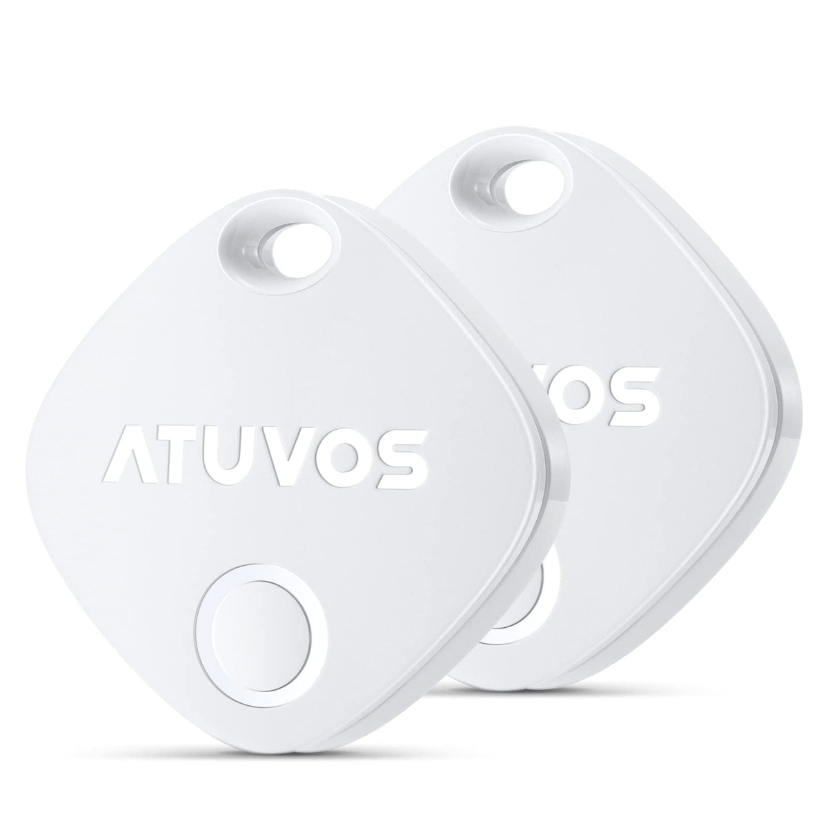 ATUVOS Air Tracker Tags-4 Pack, Bluetooth Luggage Tracker Works with Apple Find My APP (iOS Only, Not for Android), Keys Finder and Item Locator for Luggage, Backpack, Suitcases, Replaceable Battery