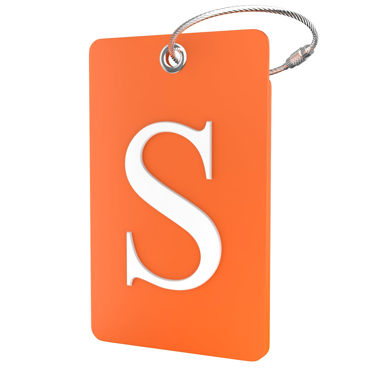 Shacke Luggage Tag for Suitcases – Initial Letter H, Bendable (Green)