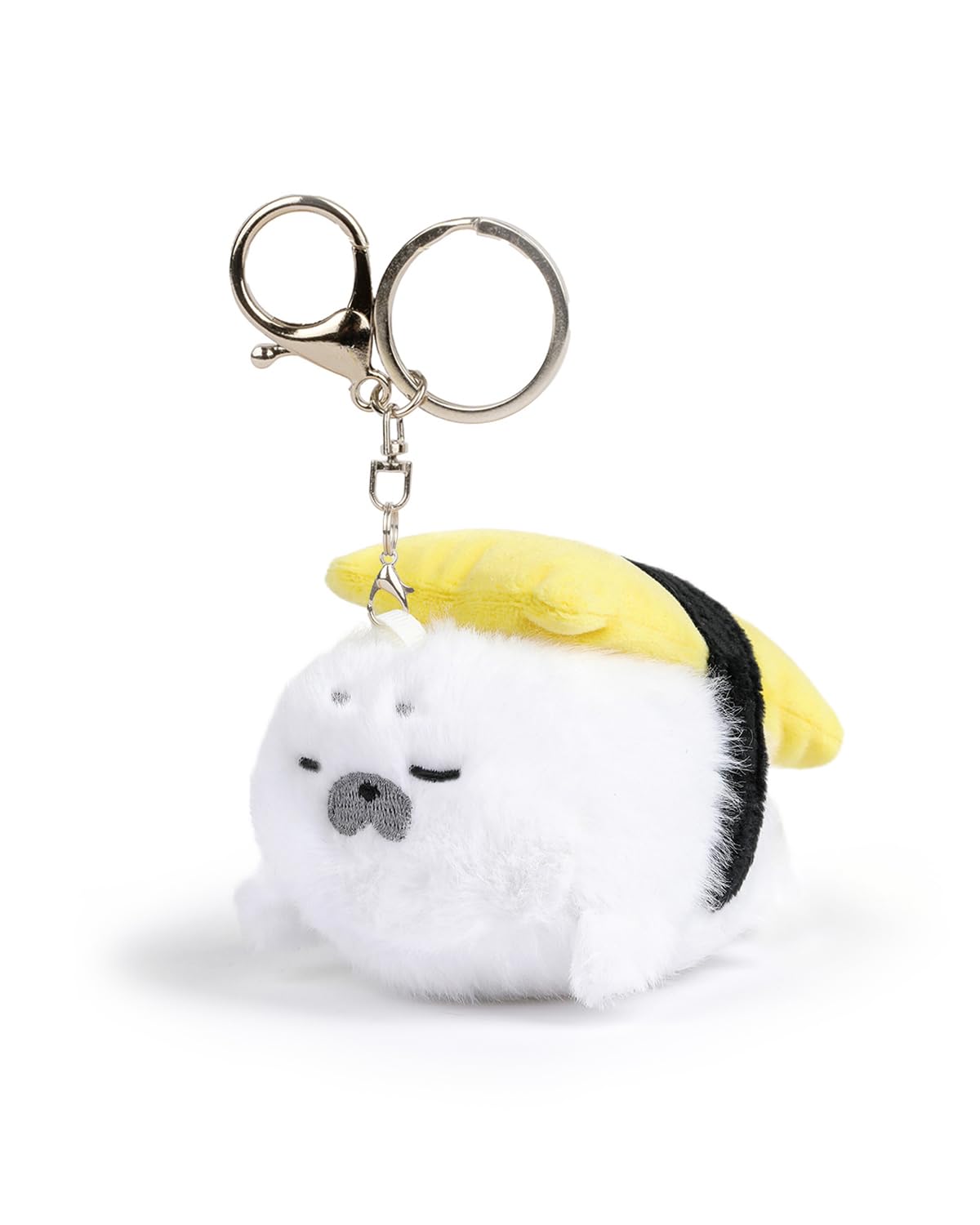 Sea Otter Plush Keychain Cute Seal Plush Keychain With Sushi Pendant Gift for Ocean Fans