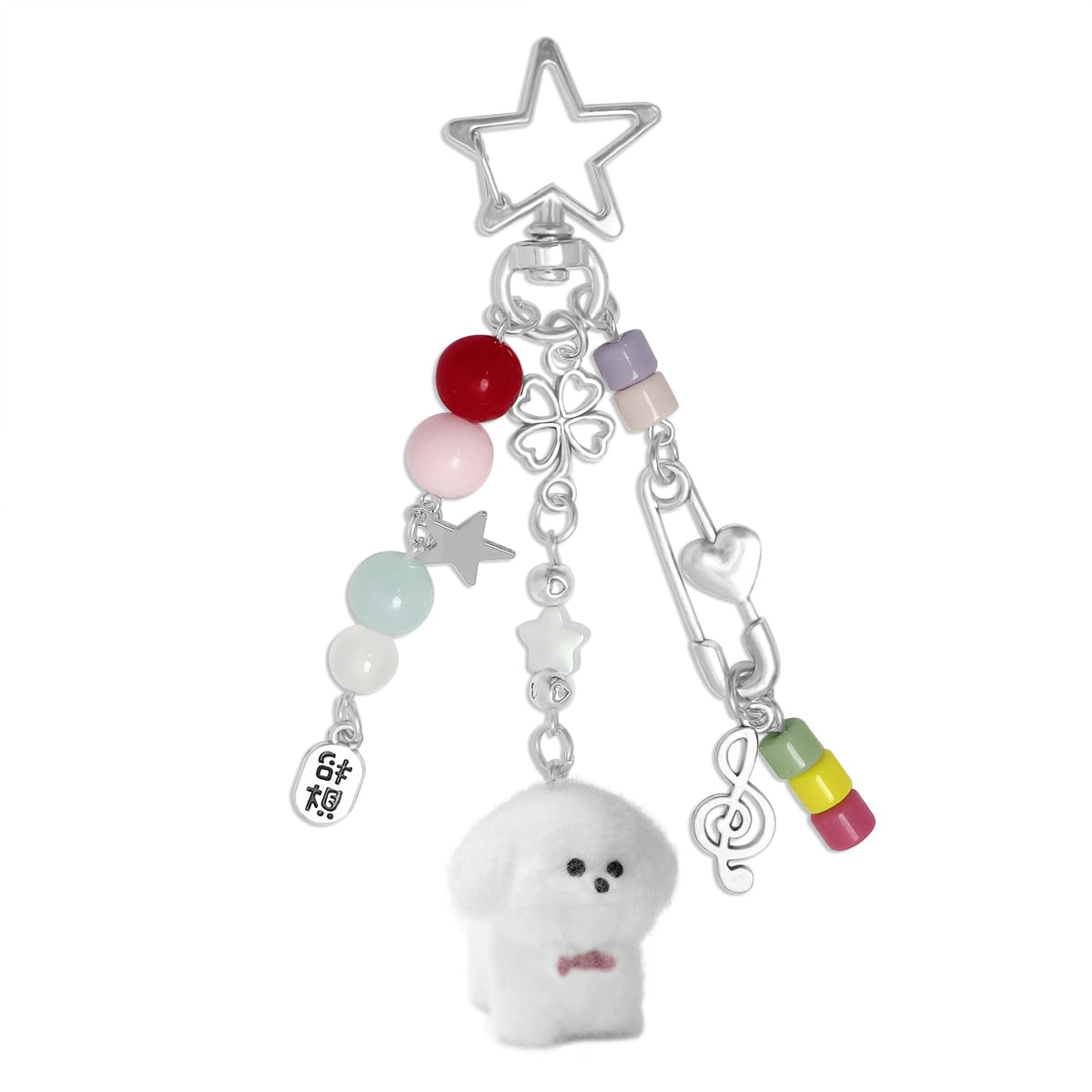 cioatu Cute Keychain Aesthetic Y2K Keychain Accessories Heart Butterfly Strawberry Bear Key Chain for Keys Bags Women Gifts