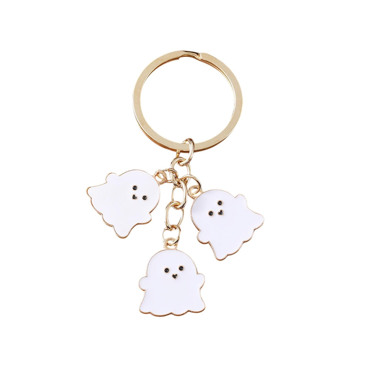 Cute Halloween Ghost Pumpkin Resin Keychain for Women Jewelry