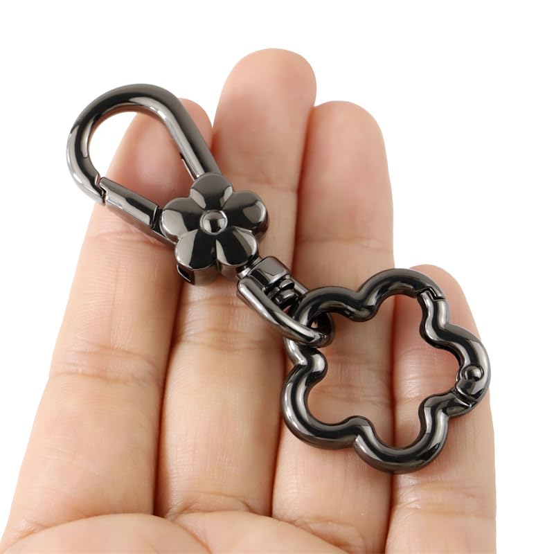 2PCS Flower Keychain Cute Handbag Key Chain Personalized Key ring Golden for Women Car Present、purse、Lanyard Braiding