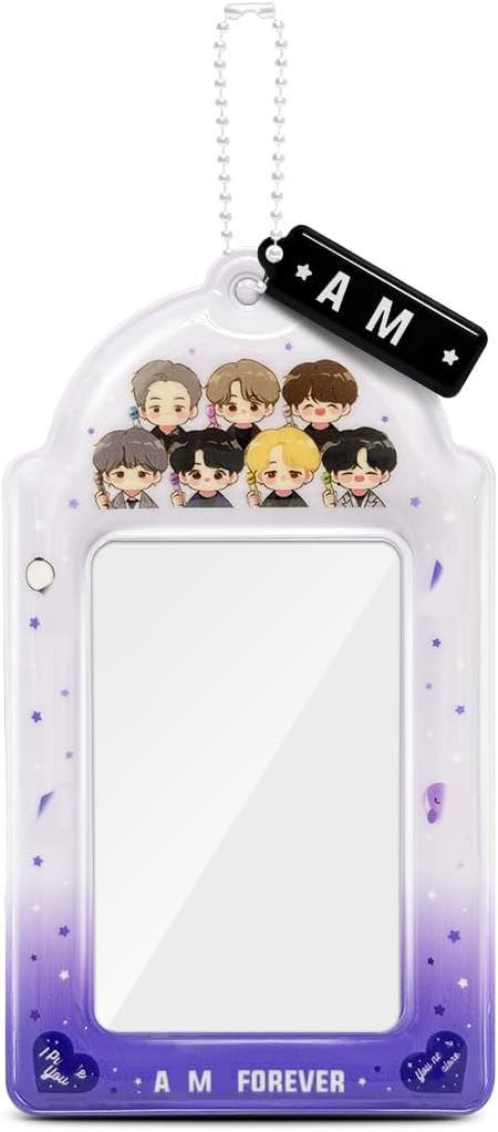 Swico Remado Cute Animal Themed Photocard Holder Decorative Cardholder for 3.8 x 2.8 Inches Lomo Cards Photos (Light Purple-Stay)