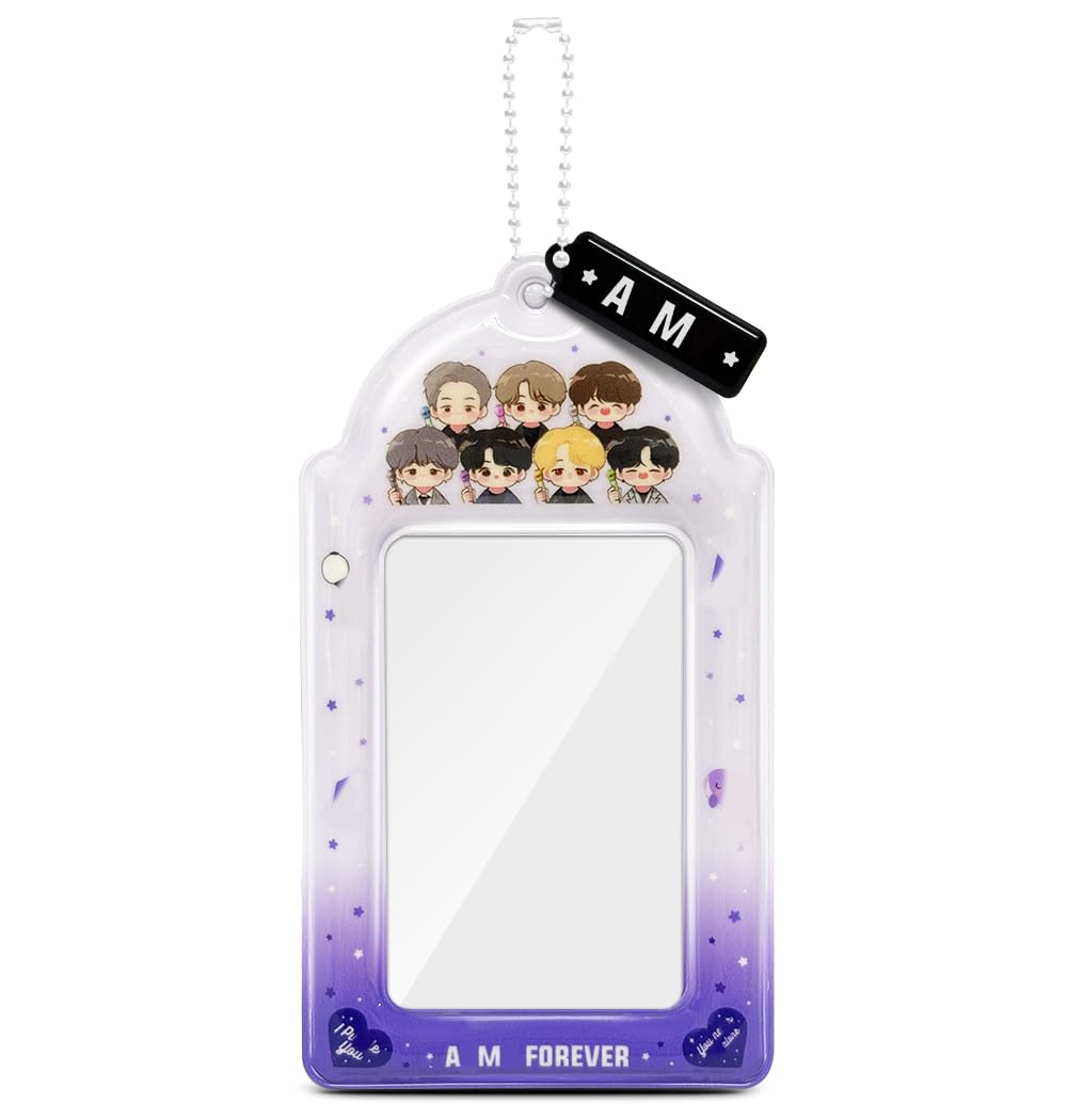 Swico Remado Cute Animal Themed Photocard Holder Decorative Cardholder for 3.8 x 2.8 Inches Lomo Cards Photos (Light Purple-Stay)