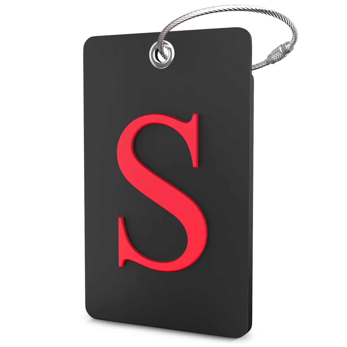 Shacke Luggage Tag for Suitcases – Initial Letter H, Bendable (Green)