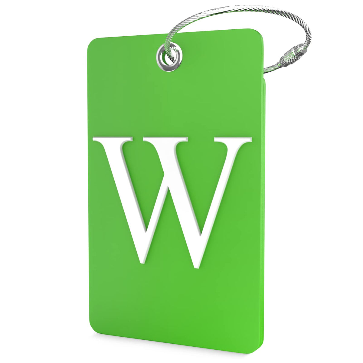 Shacke Luggage Tag for Suitcases – Initial Letter H, Bendable (Green)